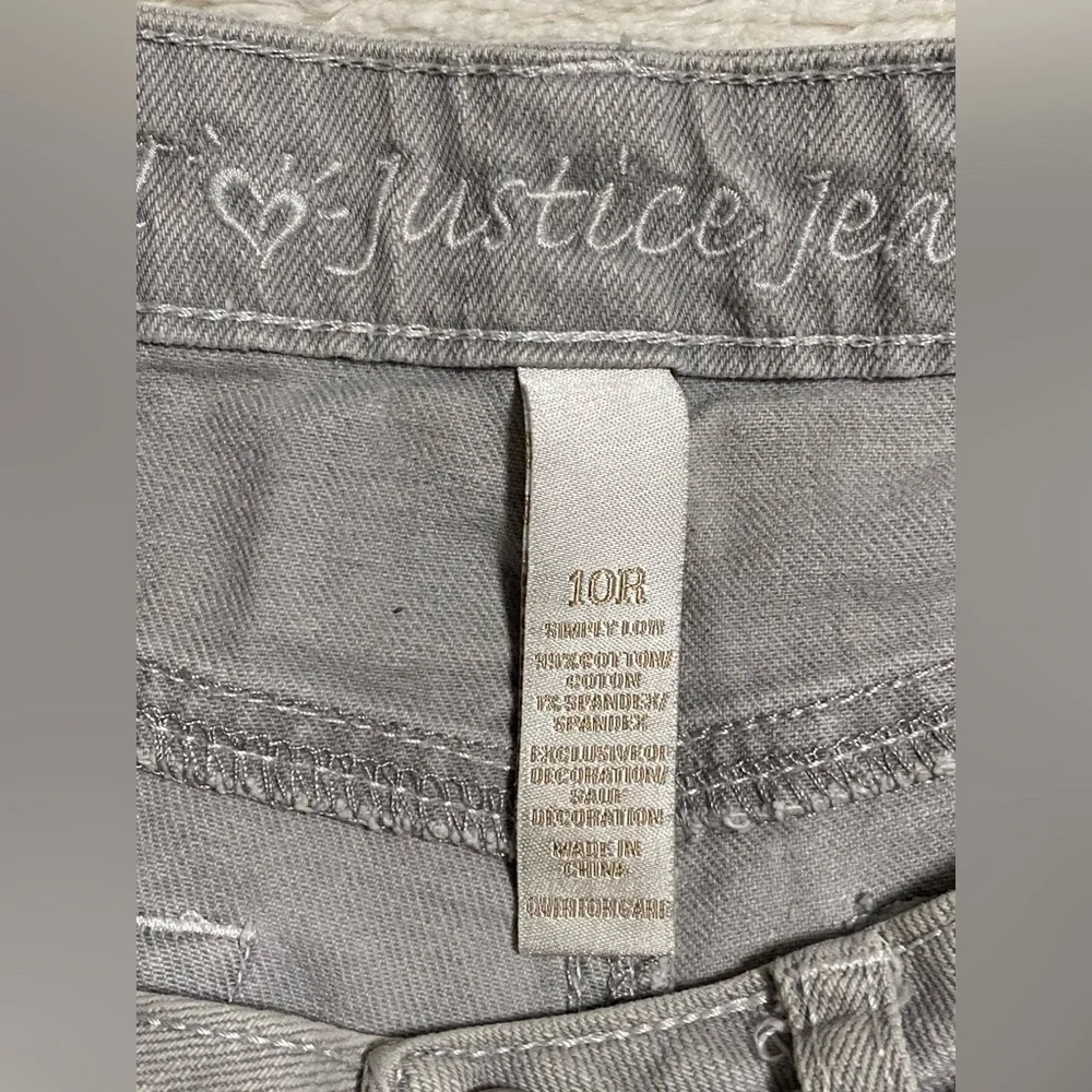 Girls Justice Shorts Size 10R Gray